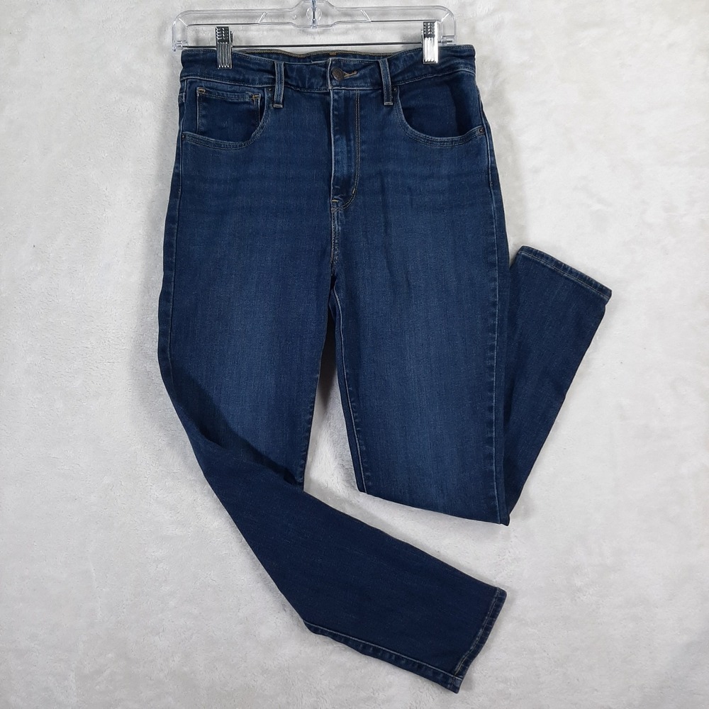Levis 721‎ High Rise Skinny Jeans Dark Wash Blue Womens Denim Pants 29x25